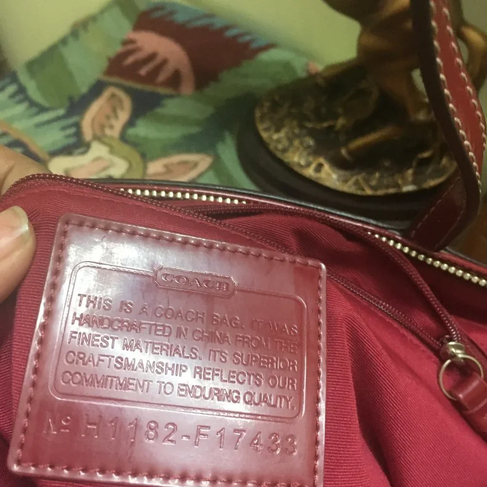 Authentic Coach Signature Striped Tote Bag - Picture 10 of 16